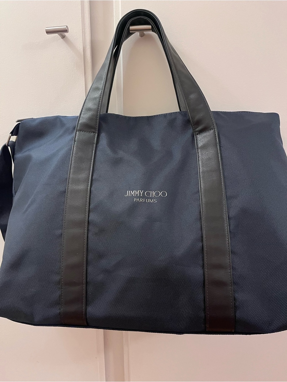 Jimmy Choo Parfums Navy Weekender Travel Overnight Bag NWOT